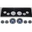 66 67 Nova Carbon Dash Carrier Panel w/ Dakota Digital VHX Universal 6 Gauge