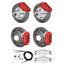 64-72 Chevelle Wilwood 4 Wheel Disc Brake Kit 11" Rotors Red Caliper