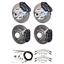 70-73 Mustang Wilwood 4 Wheel Disc Brake Kit 11" Rotors Black Caliper