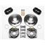 64-72 Chevelle Wilwood 4 Wheel Disc Brake Kit 11" Rotors Black Caliper