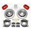 Wilwood 59-64 Impala Manual 4 Wheel Disc Big Brake Kit 12" Plain Red Caliper