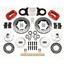 Wilwood 65-69 Mustang Manual 4 Wheel Disc Brake Kit 11" Drill Rotor Red Caliper
