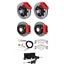 Wilwood 55-57 Bel Air Manual 4 Wheel Disc Brake Kit 12" Plain Rotor Red Caliper