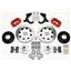Wilwood 55-57 Bel Air Manual 4 Wheel Disc Brake Kit 12" Plain Rotor Red Caliper