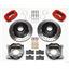 Wilwood 55-57 Bel Air Manual 4 Wheel Disc Brake Kit 12" Plain Rotor Red Caliper
