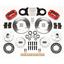 Wilwood 65-69 Mustang Manual 4 Wheel Disc Brake Kit 11" Plain Rotor Red Caliper