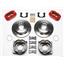 Wilwood 65-69 Mustang Manual 4 Wheel Disc Brake Kit 11" Plain Rotor Red Caliper