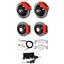 Wilwood 64-72 Chevelle 4 Wheel Disc Big Brake Kit Drilled Rotor Red Caliper