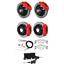 Wilwood 64-72 Chevelle 4 Wheel Manual Disc Big Brake Kit 13" Drilled Rotor Red