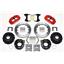 Wilwood 65-69 Mustang Manual 4 Wheel Disc Big Brake Kit 13" Plain Red Caliper