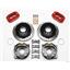 Wilwood 64-74 Chevy A F X Body 4 Wheel Man Disc Brake Kit 11" Drill Red Caliper