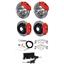 Wilwood 64-72 Chevelle 4 Wheel Manual Disc Big Brake Kit Plain Rotor Red Caliper