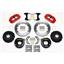 Wilwood 64-72 Chevelle 4 Wheel Manual Disc Big Brake Kit Plain Rotor Red Caliper