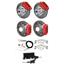 Wilwood 64-74 Chevy A F X Body 4 Wheel Man Disc Brake Kit 11" Plain Red Caliper