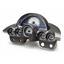 1958-62 Chevy Corvette VHX System, Satin Alloy Style Face, Blue Dis