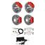 Wilwood 70-78 Camaro 4 Wheel Man Disc Brake Kit Plain Rotor Red Caliper