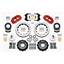 Wilwood 65-69 Mustang 4 Wheel Disc Big Brake Kit 13" Drilled Rotor Red Caliper