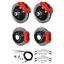 Wilwood 70-78 Camaro 4 Wheel Disc Brake Kit Drilled Rotor Red Caliper