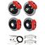 Wilwood Mopar B / E Body 4 Wheel Disc Big Brake Kit 13" Plain Rotor Red