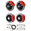 Wilwood 64-72 Chevelle El Co 4 Wheel Disc Big Brake Kit 13" Drilled Red Caliper