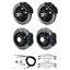 Wilwood 67-69 Camaro 4 Wheel Disc Big Brake Kit Drilled Rotor Black Caliper