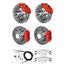Wilwood 67-69 Camaro 4 Wheel Disc Big Brake Kit Plain Rotor Red Caliper