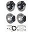 Wilwood 55-57 Chevy Bel Air 4 Wheel Disc Brake Kit 12" Rotor / Black Caliper