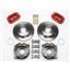 Wilwood 64-74 Chevy A F X Body 4 Wheel Disc Brake Kit 11" Plain Red Caliper