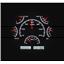 Dakota Digital 66 - 77 Ford Bronco VHX System Analog Dash Gauges Black Alloy White VHX-66F-BRO-K-W
