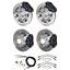 Wilwood 65-68 Impala 4 Wheel Disc Big Brake Kit 12" Plain Rotor Black Caliper
