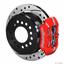 Wilwood Dana 60 8-3/4, 9-3/4 Rear Disc Brake Kit 11" Drilled Rotor Red Caliper