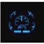 Dakota Digital 61-66 Ford Pickup Truck VHX Analog Dash Gauge System Black Alloy Blue VHX-61F-PU-K-B