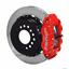 Wilwood Rear Disc Big Brake Kit C10 Rear End w/ 2.42" Offset Plain Red Caliper
