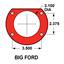 Wilwood Rear Disc Brake Kit Ford 9" Big Bearing w/ 2.36" Offset Drilled Red