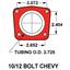 Wilwood Chevy 10/12 Bolt 2.81" Offset Rear Disc Brake Kit 12.88" Rotor Plain Red