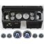 80-86 Ford Truck Carbon Dash Carrier w/ Dakota Digital 3-3/8" VHX-1060 Gauges