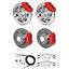 Wilwood 70-73 Mustang 4 Wheel Disc Big Brake Kit 12" Plain Rotor Red Caliper