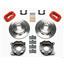 Wilwood 70-73 Mustang 4 Wheel Disc Big Brake Kit 12" Plain Rotor Red Caliper