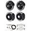 Wilwood 73-77 El Camino 4 Wheel Disc Brake Kit 13" Drilled Rotor Black Caliper