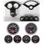 55-56 Bel Air Black Dash Carrier w/Auto Meter Sport Comp II Gauges