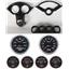 55-56 Bel Air Black Dash Carrier w/Auto Meter Cobalt Gauges