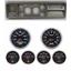 73-79 Ford Truck Silver Dash Carrier w/ Auto Meter 3-3/8" Cobalt Gauges