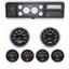 73-79 Ford Truck Black Dash Carrier w/ Auto Meter 3-3/8" Cobalt Gauges