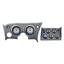 1968-77 Chevy Corvette VHX System, Satin Alloy Style Face, Blue Dis