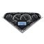 Dakota Digital 55-59 Chevy Pickup Analog Gauges Black Alloy White VHX-55C-PU-K-W