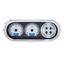 1963-65 Chevy Nova VHX System, Silver Face - Blue Display