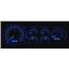 1953-54 Chevy Car VHX System, Black Alloy Style Face, Blue Display