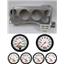 87-89 Mustang Silver Dash Carrier w/ Auto Meter Phantom Electric Gauges