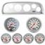 60-63 Chevy Truck Silver Dash Carrier w/Auto Meter Ultra Lite Electric Gauges