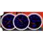 65 Chevelle Silver Dash Carrier w/ Auto Meter 3-3/8" Cobalt Gauges